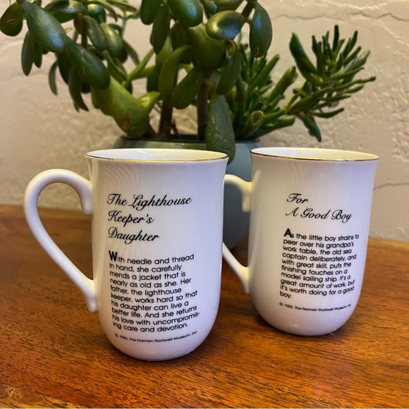 Norman Rockwell Museal Bundle in the set of 2 Coffee/ Tea Cups - Picture 2 of 8